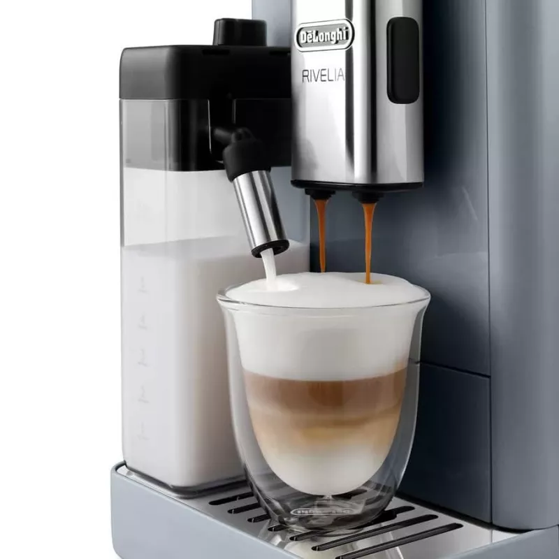 Kavos aparatas De'Longhi Rivelia EXAM440.55.g pilnai automatinis, 1,4 L, 250 g malūnėlis, 19 bar, TFT jutiklinis ekranas