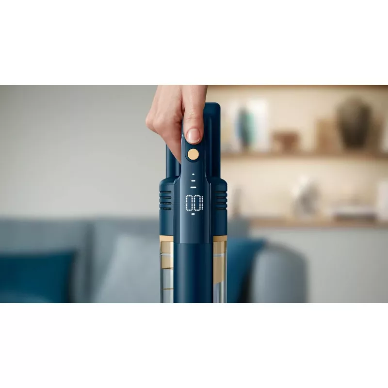 Philips 5000 serijos XC5043/01 belaidis šluotinis dulkių siurblys, šlapiam ir sausam valymui, cikloninis, be maišelio, 0,27 l, mėlyna/geltona