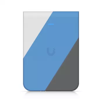 Prieigos taškas UBIQUITI U7 Pro Wall — sieninis Wi‑Fi 6 AP, 2.4/5/6 GHz, 6 erdvinių srautų, 2500 Mbps LAN, PoE (44–57 V), vidaus, baltas