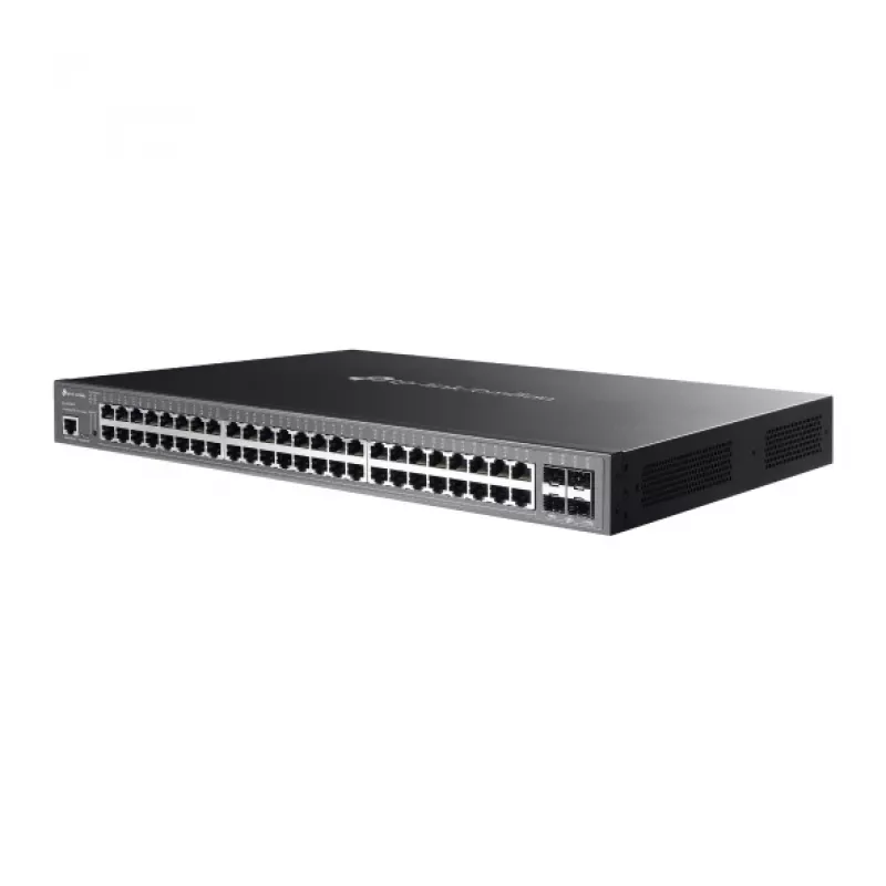 TP-Link Omada SG3452XMPP valdomas L2+ tinklo jungiklis su PoE, 48 prievadai Gigabit Ethernet, 10G, 1U, juodas