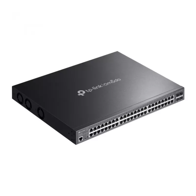 TP-Link Omada SG3452XMPP valdomas L2+ tinklo jungiklis su PoE, 48 prievadai Gigabit Ethernet, 10G, 1U, juodas