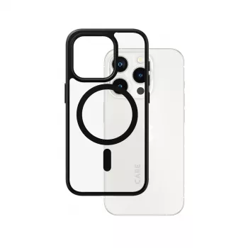 PanzerGlass CARE™ by ® Urban Combat dėklas iPhone 15 Pro, permatomas su juodais MagSafe akcentais
