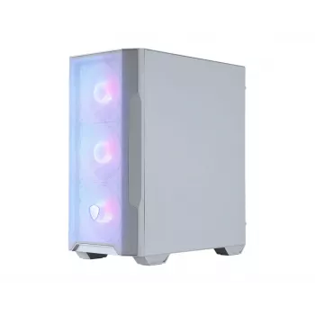PC korpusas MSI MAG FORGE M100R Midi Tower permatomas, baltas