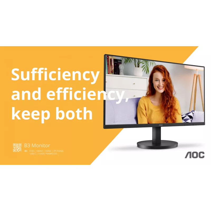 AOC U27B3M monitorius 68,6 cm (27 colių) 4K Ultra HD LCD juodas