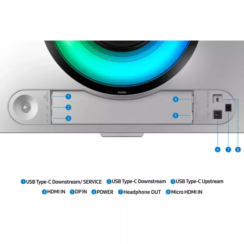 49 colių OLED lenktas monitorius Samsung S49DG934SU – 5120×1440 Dual QHD, 32:9, 0,03 ms, USB hub, VESA, aukštis reguliuojamas, sidabrinis