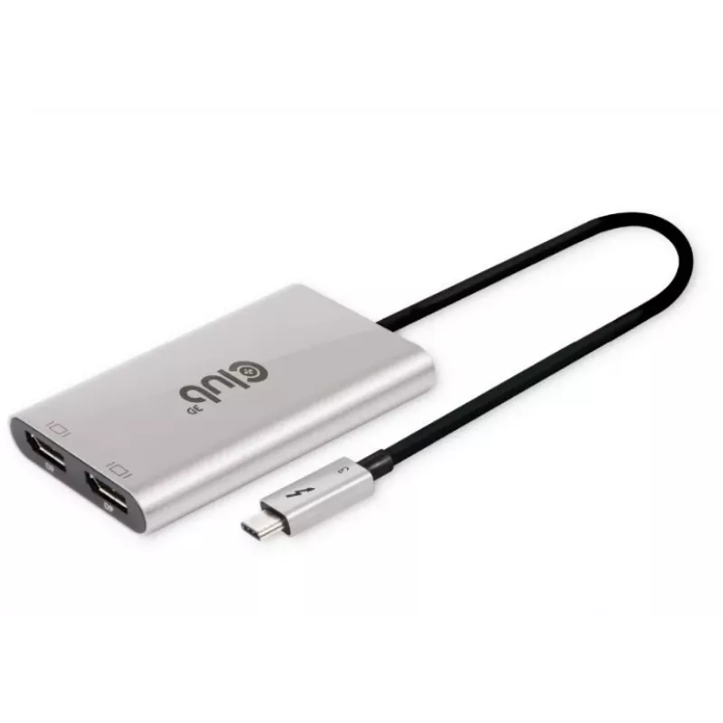 CLUB3D Thunderbolt™ 3 į DisplayPort™ dviejų monitorių adapteris 4K60Hz M/F