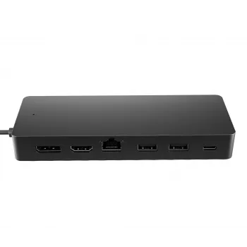 HP Universal USB-C Multiport Hub, laidinis, USB 3.2 Gen 2 (3.1 Gen 2) Type-C, 10/100/1000 Mbit/s, juoda, 4K Ultra HD