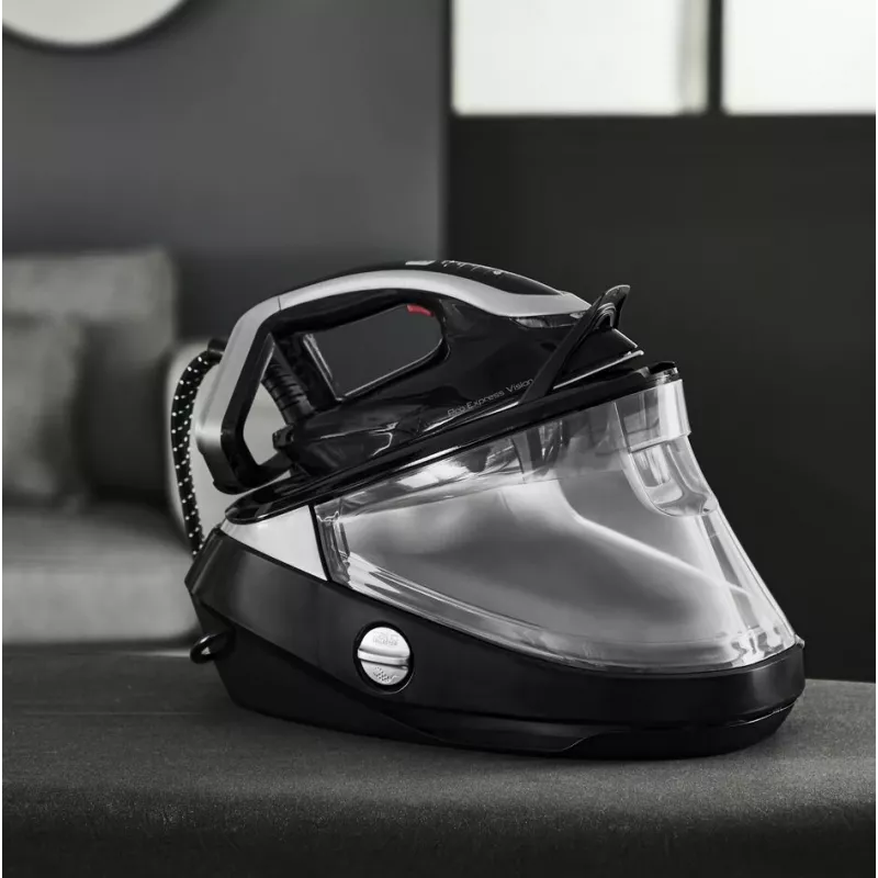Tefal Pro Express Vision GV9821 3000 W 1,2 L Durilium AirGlide Autoclean padas Juoda, Sidabrinė