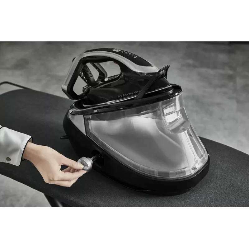 Tefal Pro Express Vision GV9821 3000 W 1,2 L Durilium AirGlide Autoclean padas Juoda, Sidabrinė