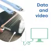 CLUB3D USB C laidas mėlynas, 2 m, USB C, USB C, USB4 Gen 2x2, 20 Gbit/s, Mėlyna