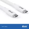 USB C laidas CLUB3D CAC-3001 2m USB4 Gen 3x2 baltas
