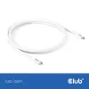 USB C laidas CLUB3D CAC-3001 2m USB4 Gen 3x2 baltas