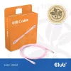 USB C laidas CLUB3D CAC-3002 2m USB4 Gen 3x2 Rožinis