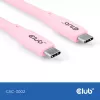 USB C laidas CLUB3D CAC-3002 2m USB4 Gen 3x2 Rožinis