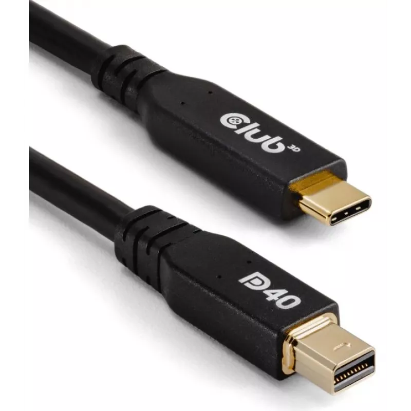 CLUB3D CAC-1561 DisplayPort kabelis 2 m Mini DisplayPort USB Type-C juodas