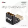 Adapteris Club 3D DisplayPort vyriškas į DisplayPort 1.4 moterišką 90° kampu, palaiko 4K@120Hz
