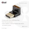 Adapteris Club 3D DisplayPort vyriškas į DisplayPort 1.4 moterišką 90° kampu, palaiko 4K@120Hz