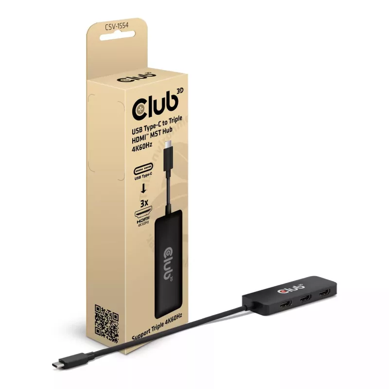 USB Type-C MST šakotuvas CLUB3D CSV-1554 juodas