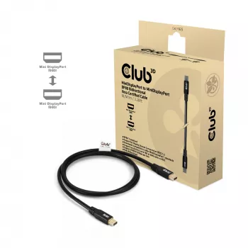 CLUB3D MiniDisplayPort™ į MiniDisplayPort dvikryptis VESA DP80 sertifikuotas kabelis M/M 1m/3.28ft
