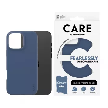 PanzerGlass CARE madingas dėklas Blue iPhone 16 Pro Max permatomas