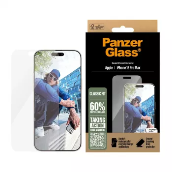 PanzerGlass® Ekrano apsauginis stiklas iPhone 16 Pro Max | Classic Fit