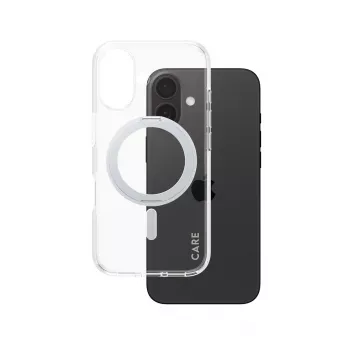 PanzerGlass CARE™ by ® Dėklas Skaidrus su Sidabriniu Stovu ir MagSafe iPhone 16