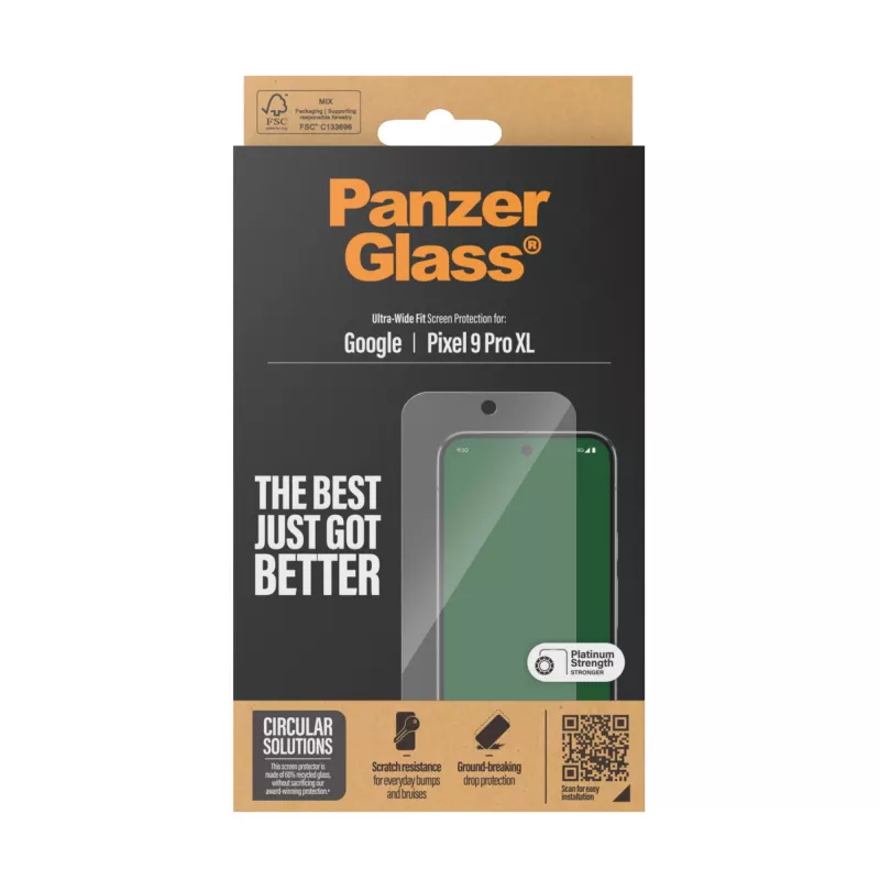 PanzerGlass® Ekrano apsauga Google Pixel 9 Pro XL | Ultra-Wide Fit