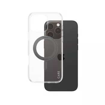 PanzerGlass CARE™ by ® Dėklas Skaidrus su Juodu Stoveliu ir MagSafe iPhone 16 Pro Max