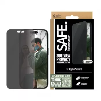 Privatumo apsauginis stiklas PanzerGlass SAFE. iPhone '24 6,1 colio | 15 | Ultra-Wide Fit