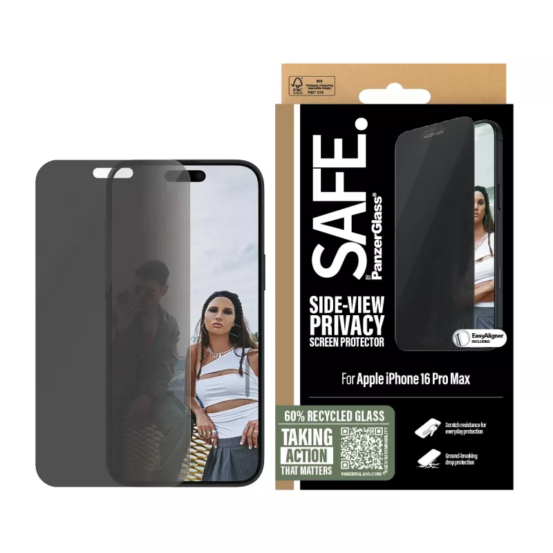 PanzerGlass SAFE. by ® Privatumo ekrano apsauga iPhone 16 Pro Max | Ultra-Wide Fit