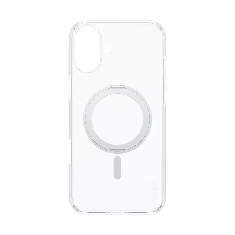 PanzerGlass CARE™ by ® Dėklas Skaidrus su Sidabriniu Stovu ir MagSafe iPhone 16 Plus
