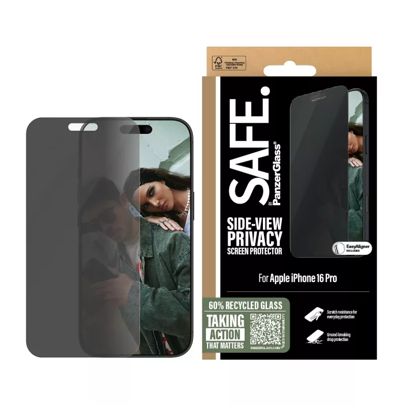 PanzerGlass SAFE. by ® Privatumo ekrano apsauga iPhone 16 Pro | Ultra-Wide Fit