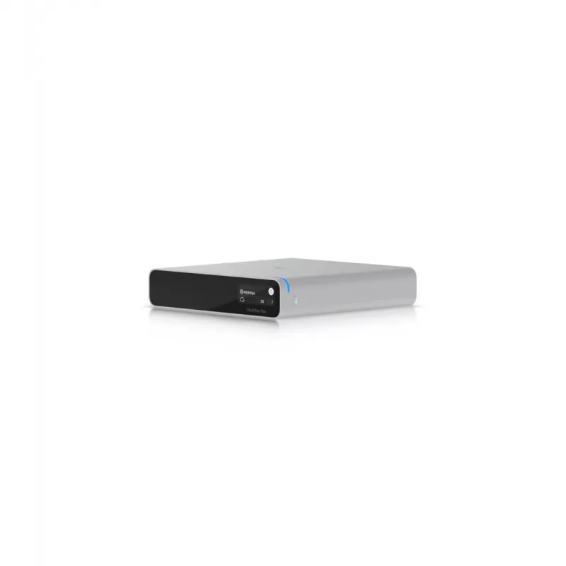 Tinklo valdiklis UBIQUITI CloudKey+ UCK-G2-SSD su 1 TB SSD, 3 GB RAM, OLED ekranu, PoE, Gigabit Ethernet