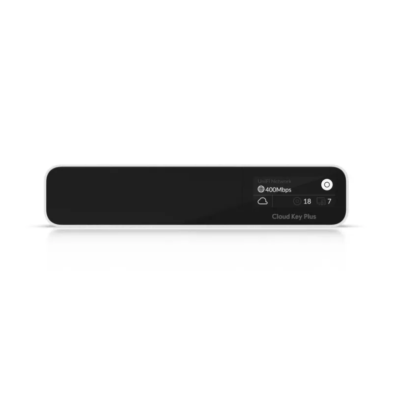 Tinklo valdiklis UBIQUITI CloudKey+ UCK-G2-SSD su 1 TB SSD, 3 GB RAM, OLED ekranu, PoE, Gigabit Ethernet