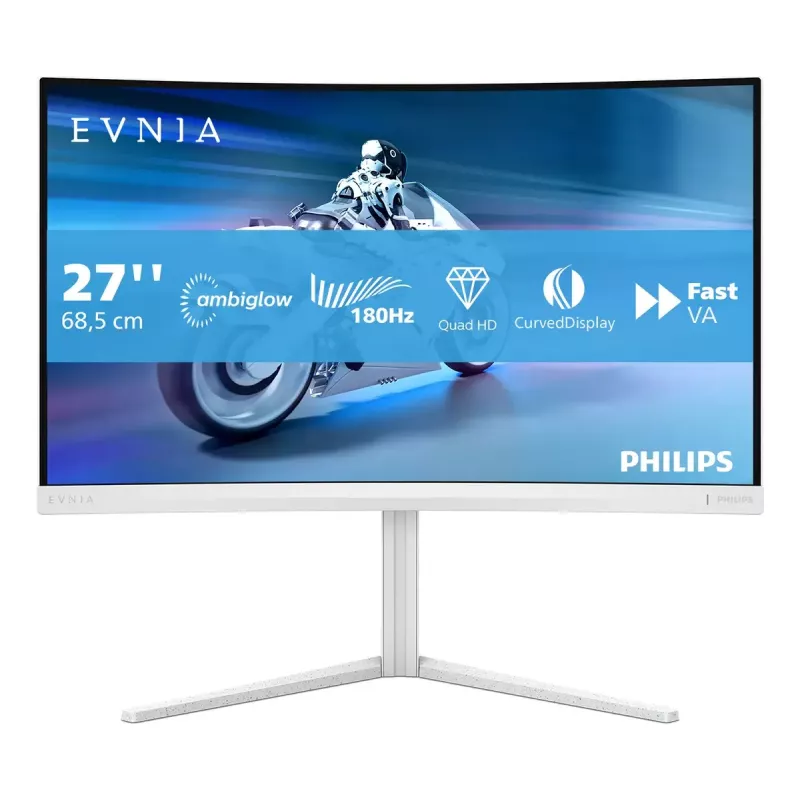 Philips Evnia 5000 27M2C5501/01 kompiuterio monitorius 68.6 cm (27 colių) 2560 x 1440 pikselių Quad HD LCD Baltas
