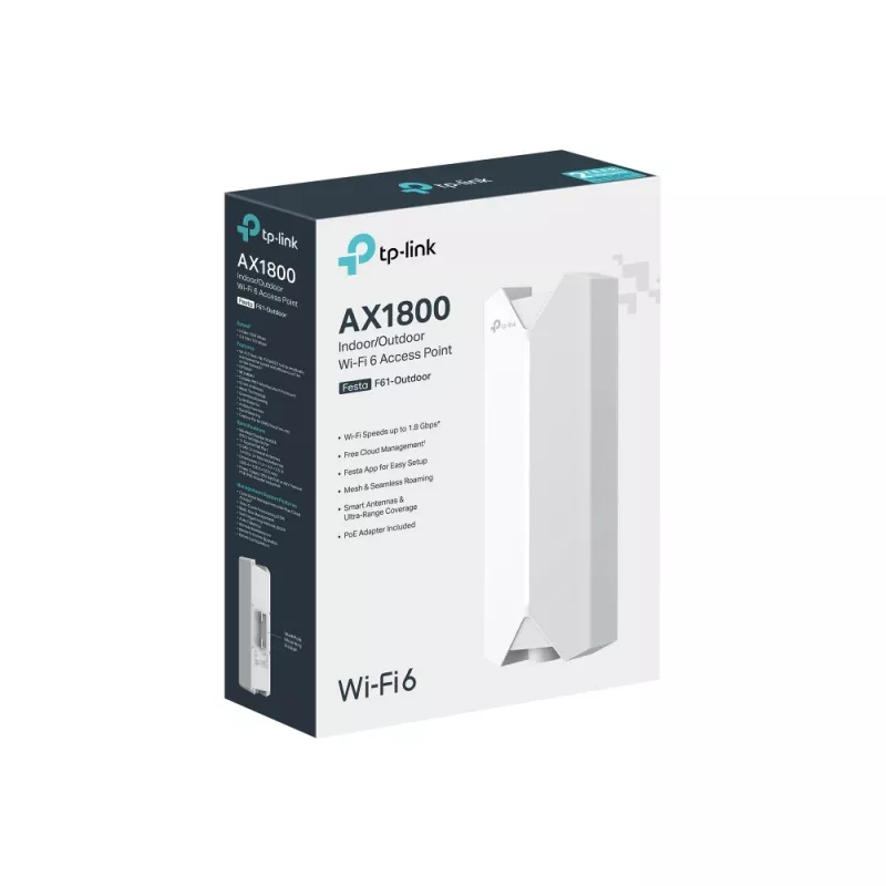 TP-Link Festa F61-Outdoor 1800 Mbit/s Baltas belaidis prieigos taškas su „Power over Ethernet“ (PoE)