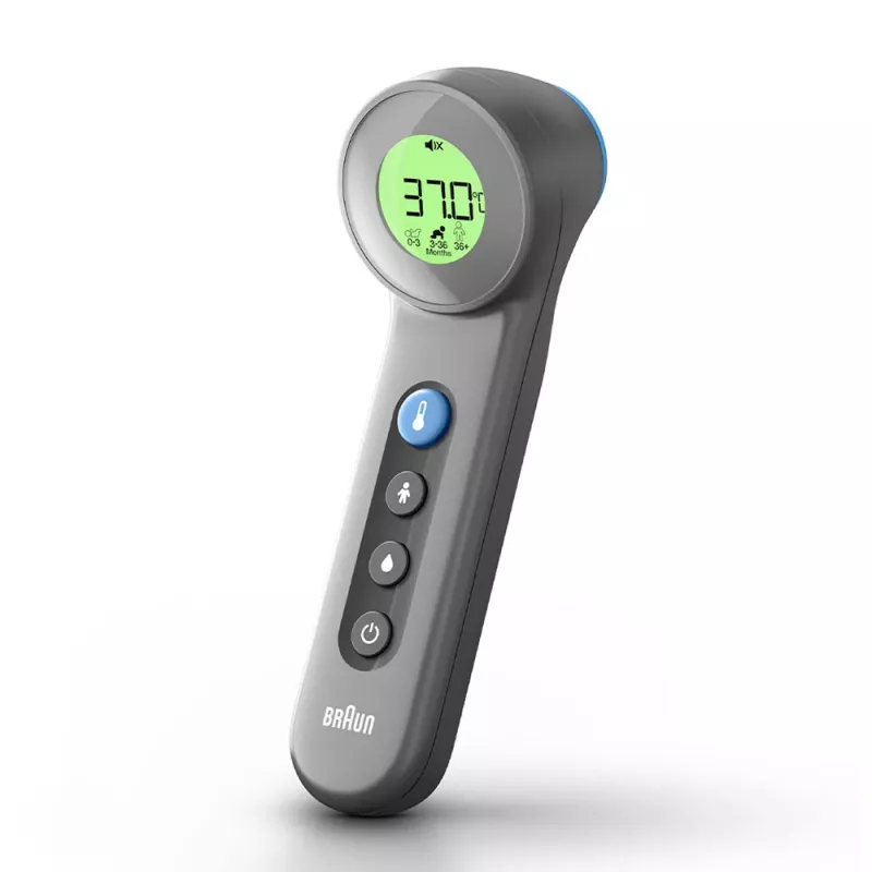 Braun BNT400 bekontaktis kaktos termometras, pilkas