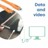 CLUB3D USB4 Gen 2x2 laidas USB C 2 m Oranžinis