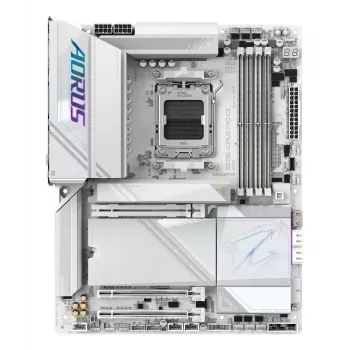 Motininė plokštė GIGABYTE X870E AORUS PRO ICE — AMD X870E, lizdas AM5, ATX, DDR5, 4×DIMM, Wi‑Fi 7, 2.5Gb LAN