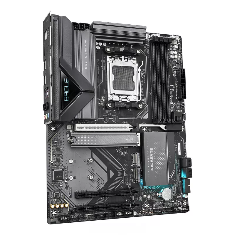 Motininė plokštė GIGABYTE X870 EAGLE WIFI7 ATX, AMD X870 mikroschemų rinkinys, Socket AM5, DDR5, 4x DIMM, Wi‑Fi 7, 2.5Gb LAN