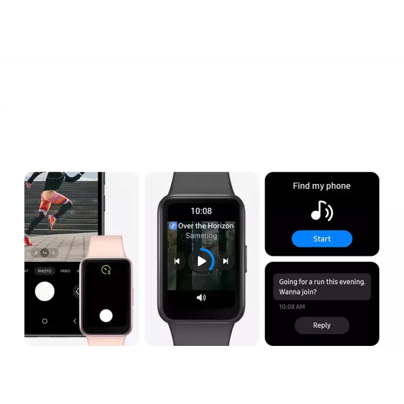 Samsung Galaxy Fit3 4,06 cm (1,6 colio) AMOLED 40 mm Skaitmeninis 256 x 402 pikseliai Liečiamas ekranas Rožinis auksas