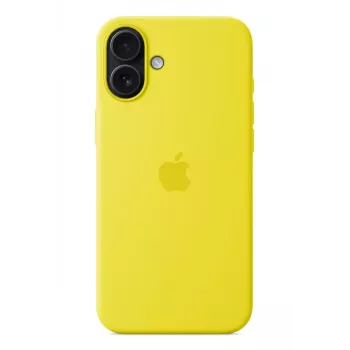 Silicone Dėklas Apple iPhone 16 Plus MagSafe Geltonas