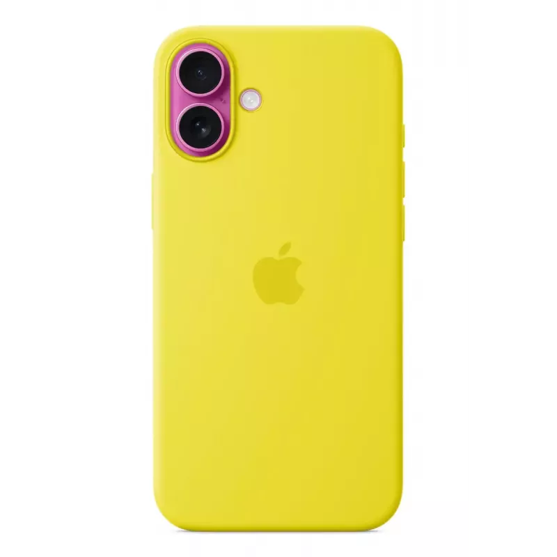 Silicone Dėklas Apple iPhone 16 Plus MagSafe Geltonas