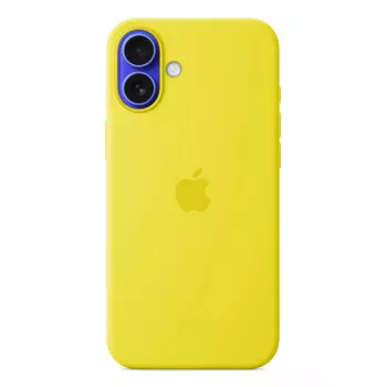 Silicone Dėklas Apple iPhone 16 Plus MagSafe Geltonas