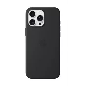 APPLE Silicone Case with MagSafe, iPhone 16 Pro Max, juoda