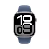 APPLE Watch Series 10 GPS 46mm sidabrinis aliuminio korpusas su džinsinio mėlynumo sportine juosta M/L
