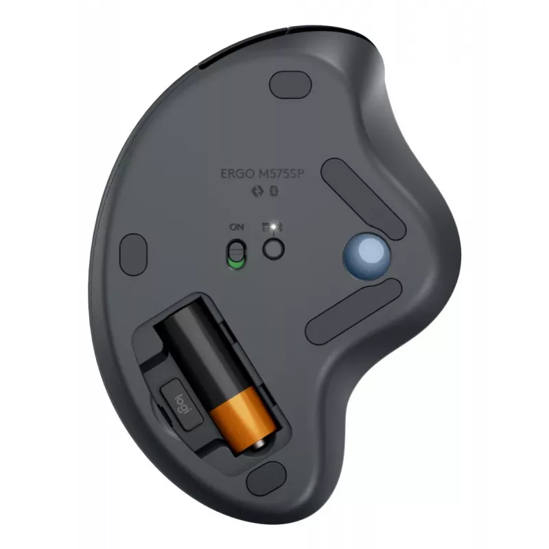 LOGITECH Ergo M575s belaidis trackball pelė - grafito + mėlynas rutulys