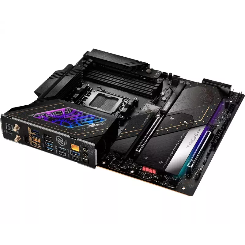 Pagrindinė plokštė ASRock X870E Taichi – AMD X870E, Socket AM5, Extended ATX, DDR5, 4 DIMM, iki 256 GB, Wi‑Fi 7, 5Gb LAN