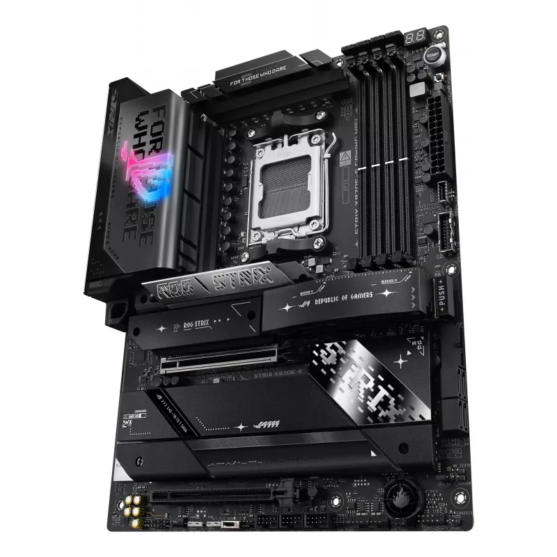 Motininė plokštė ASUS ROG STRIX X870E-E GAMING WIFI ATX, AMD X870E, Socket AM5, DDR5, 4 DIMM, Wi‑Fi 7, Bluetooth 5.4, 5Gb LAN