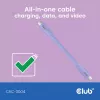 USB C laidas CLUB3D CAC-3004 2 m violetinis